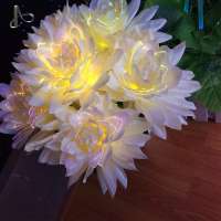 Most Popular color changing projector fibre optical flower lamp