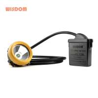 Rechargeable brightest led miners headlamp li-ion Battery 28000LUX helmet cap lampKL12M portable led work light(WISDOM)